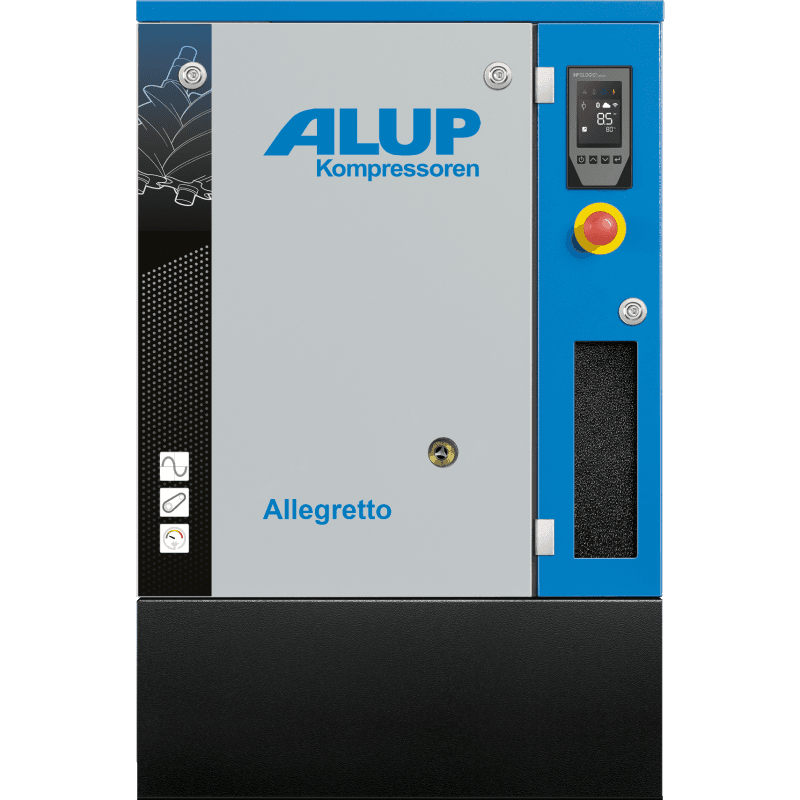 ALUP Allegretto 3 vaihtuvanopeuksinen ruuvikompressori 3 kW ja 10 bar - Nuvitor Oy